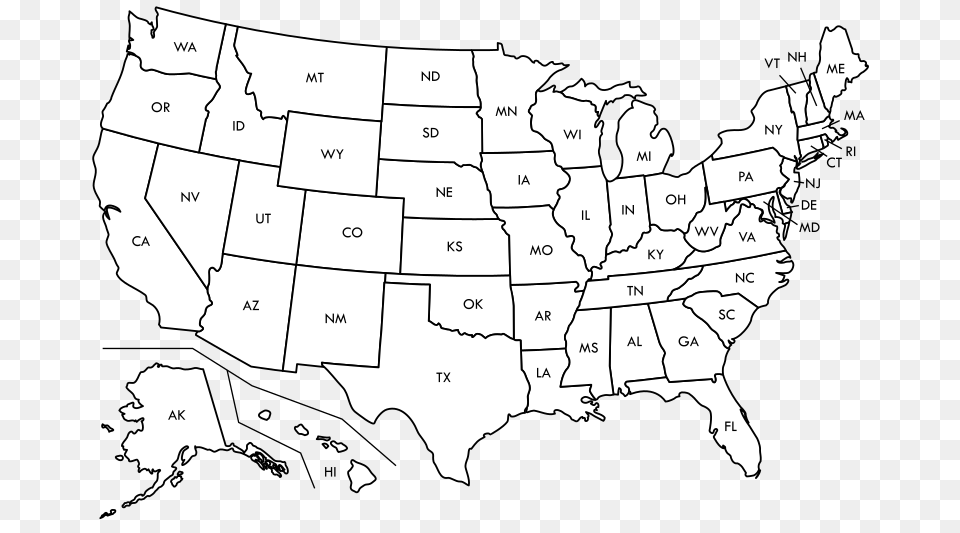 Usa Map, Chart, Plot, Atlas, Diagram Png Image