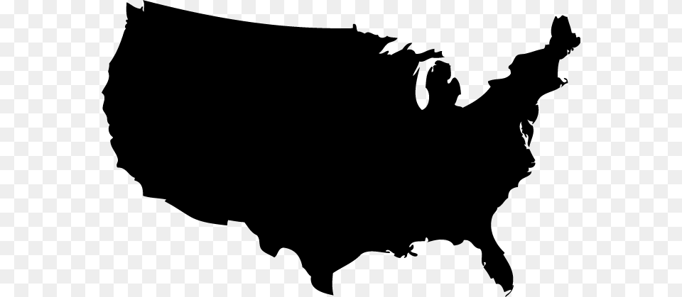 Usa Map, Gray Free Png