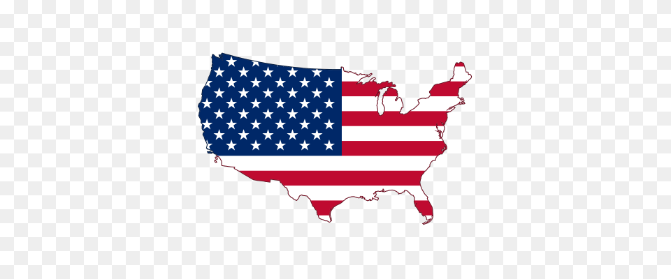 Usa Map, American Flag, Flag, Person Free Png Download