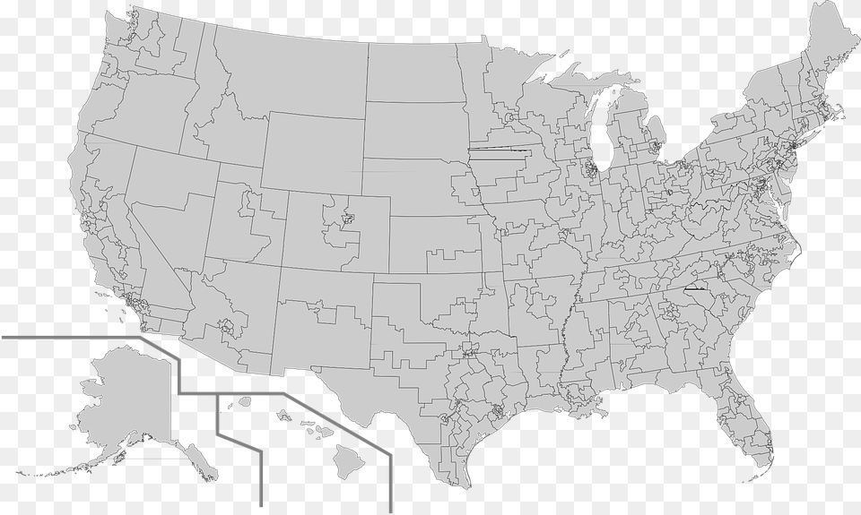 Usa Map Blank Map Of Us Congressional Districts, Chart, Plot, Atlas, Diagram Free Png Download
