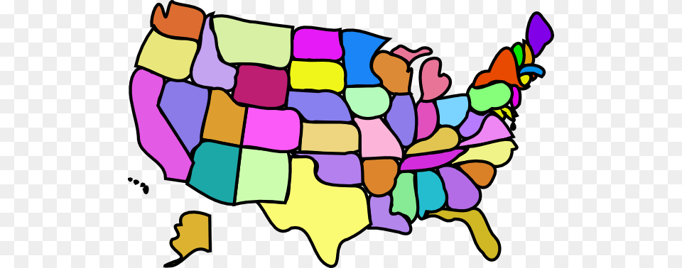 Usa Map Clip Art, Purple Free Transparent Png