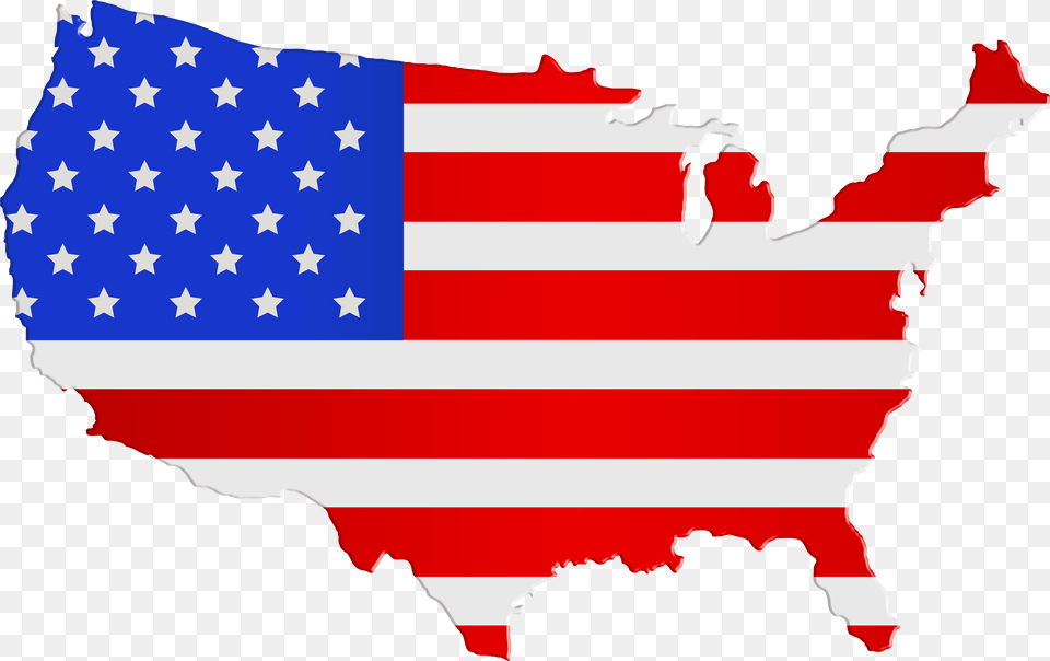 Usa Map Flag, American Flag, Person Free Png Download