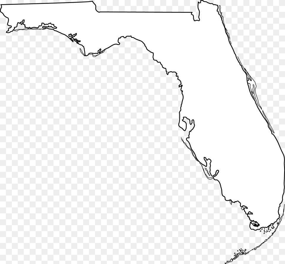 Usa Map State Of Florida Clipart Florida Shape On Map, Chart, Plot Free Png
