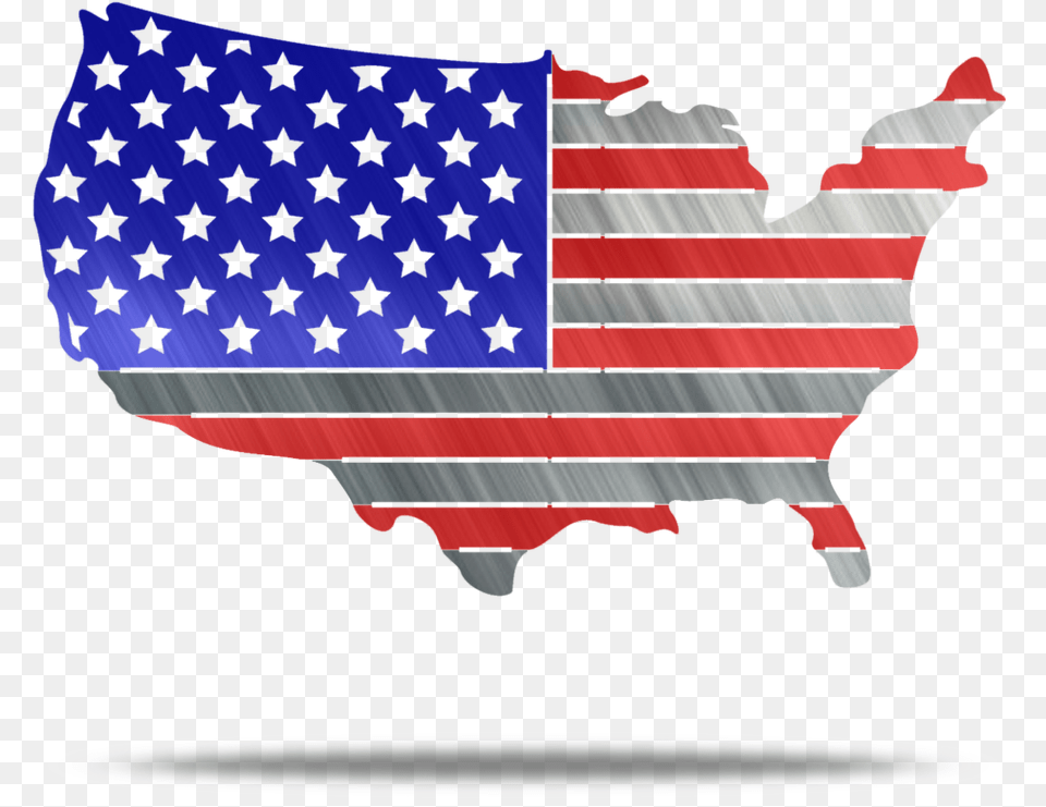Usa Metal Conus Flag Metal Wall Art Download Map Of The United States With Flag, American Flag, Person Png