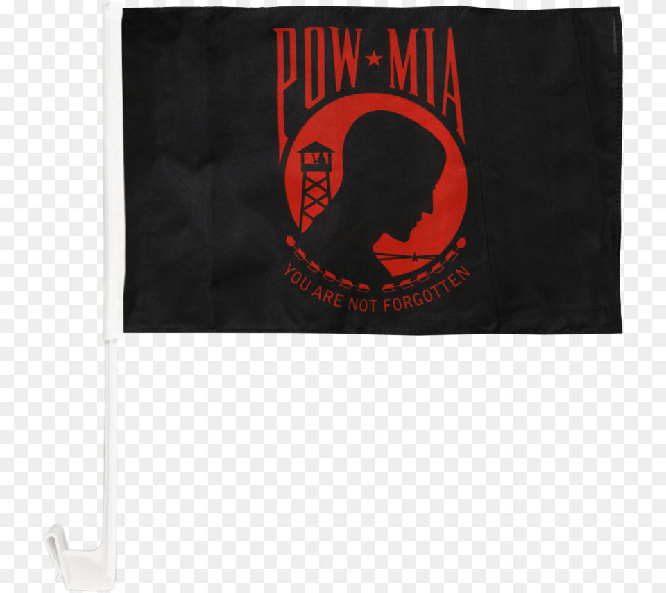 Usa Pow Mia Blackred Car Flag 12 X 16 Inch Pow Mia Flag, Banner, Text, Adult, Male Png