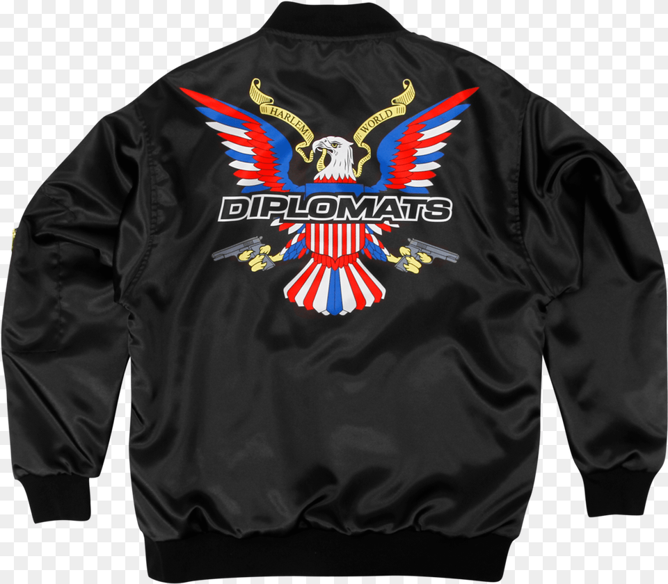 Usa Reversible Bomber Supreme Logo On The Back, Clothing, Coat, Jacket, Long Sleeve Free Png