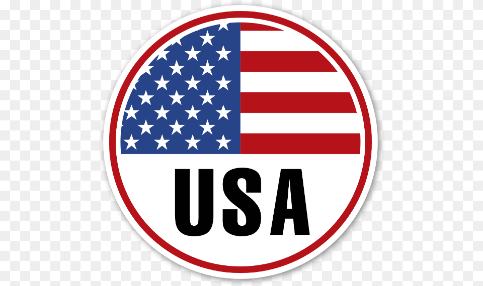 Usa Round Flag Sticker American Flag Clipart Black And White, American Flag, Symbol Png