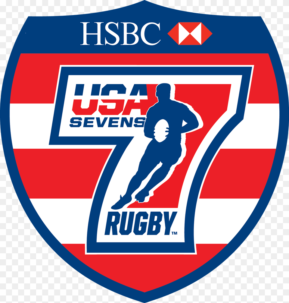 Usa Sevens Rugby And Hsbc Announce Landmark Title Sponsorship Usa Sevens Rugby Logo, Adult, Male, Man, Person Png Image