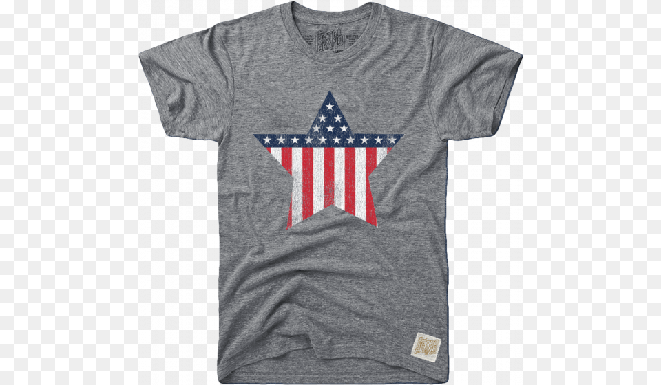 Usa Star Men39s Tee Notre Dame Tri Blend Shirt, Clothing, T-shirt, American Flag, Flag Png Image