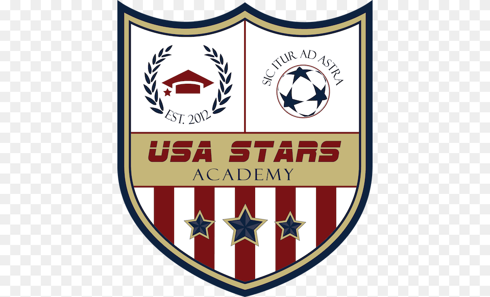 Usa Stars Partners With Isoccerpath Usa Stars Academy Soccer, Armor, Shield, Logo, Emblem Free Png