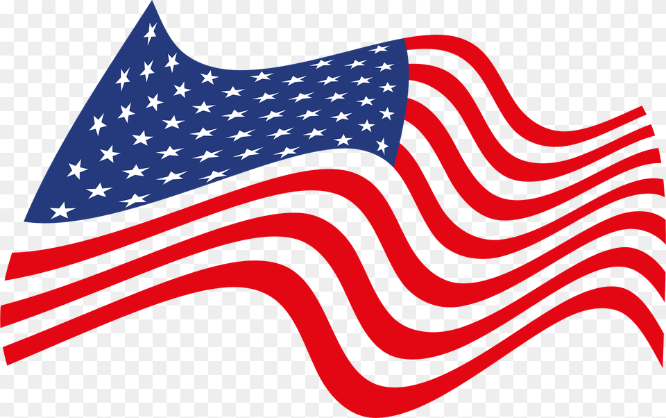 Usa Wavy Flag Clipart, American Flag Free Transparent Png