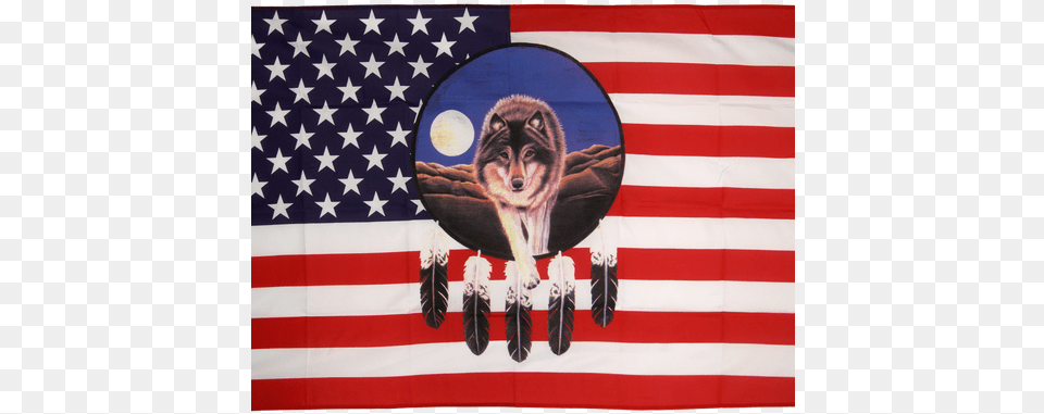 Usa Wolf American Flag, American Flag, Animal, Canine, Dog Free Png Download