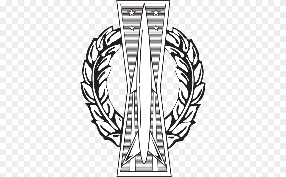 Usaf Occupational Badge Missile Operations Clip Art, Emblem, Symbol, Cross Free Png