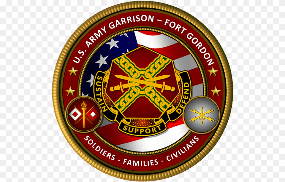 Usag Fg Seal Fort Gordon, Badge, Emblem, Logo, Symbol Free Png
