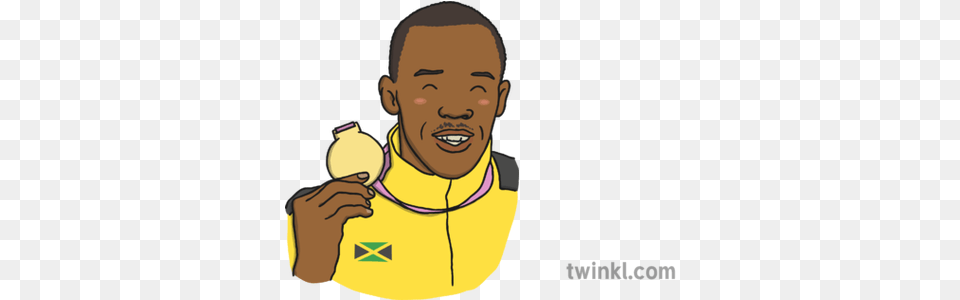 Usain Bolt Illustration Gentleman, Gold, Baby, Person, Face Free Png