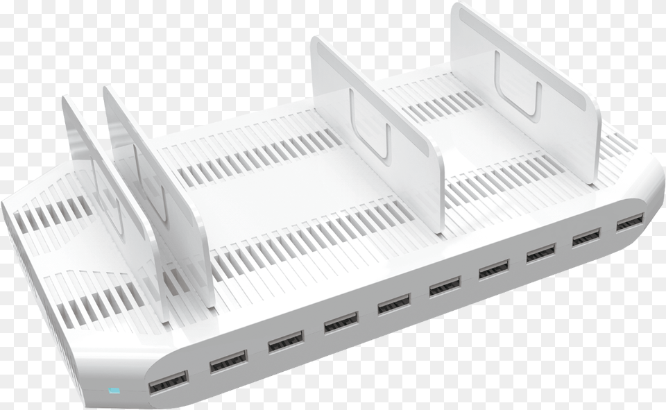 Usb 10 Port Smart Charging Station Wslot Seperator Architecture, Electronics, Hardware, Router, Keyboard Png