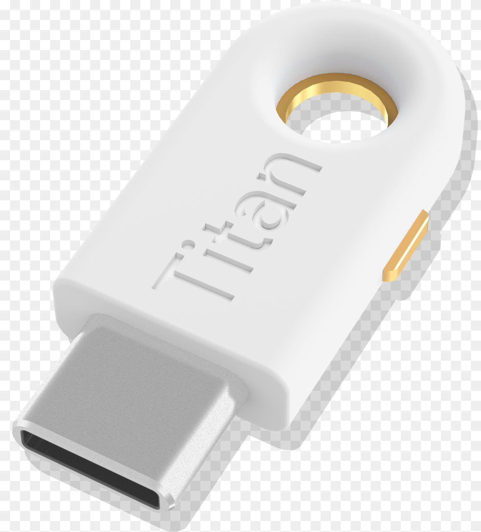 Usb C Titan Security Key Angled View2 Usb C Titan, Adapter, Electronics Png Image