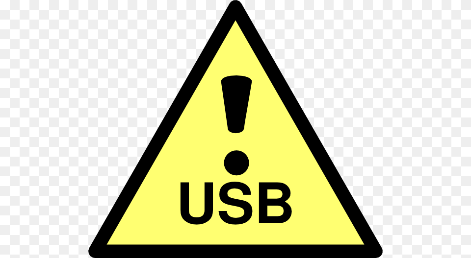 Usb Caution, Sign, Symbol, Triangle, Road Sign Free Png
