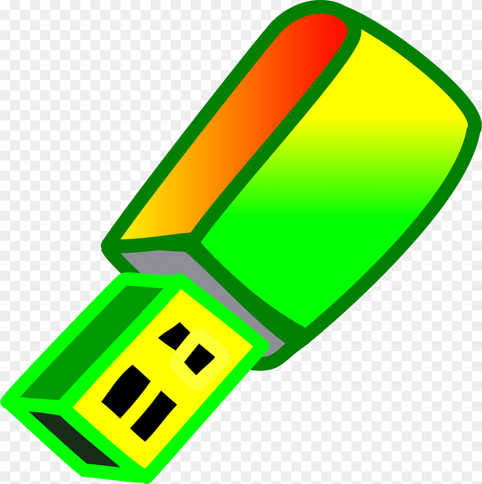 Usb Clipart, Green Free Png