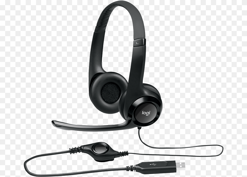 Usb Computer Headset Logitech, Electrical Device, Electronics, Microphone, Headphones Free Png