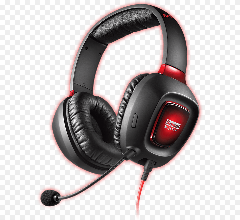 Usb Gaming Headset With Customizable Led Lighting Sound Blaster Tactic3d Rage, Electronics, Headphones, Appliance, Blow Dryer Png