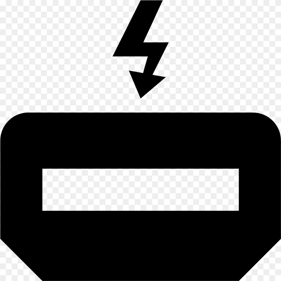 Usb Hub Icon Download Sign, Gray Free Png