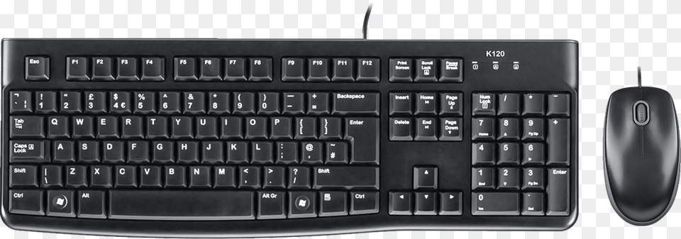 Usb Keyboard And Mouse Logitech K120 Usb 20 Keyboard, Computer, Computer Hardware, Computer Keyboard, Electronics Png