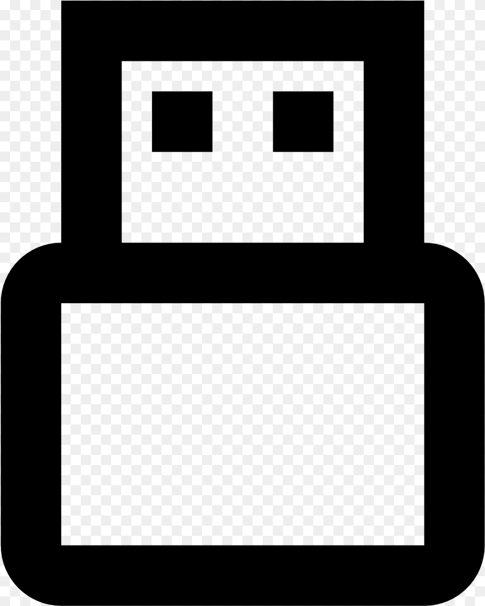 Usb Off Icon, Gray Free Png