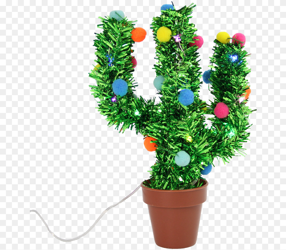 Usb Pom Pom Cactus Houseplant, Plant, Tree, Christmas, Christmas Decorations Free Png Download