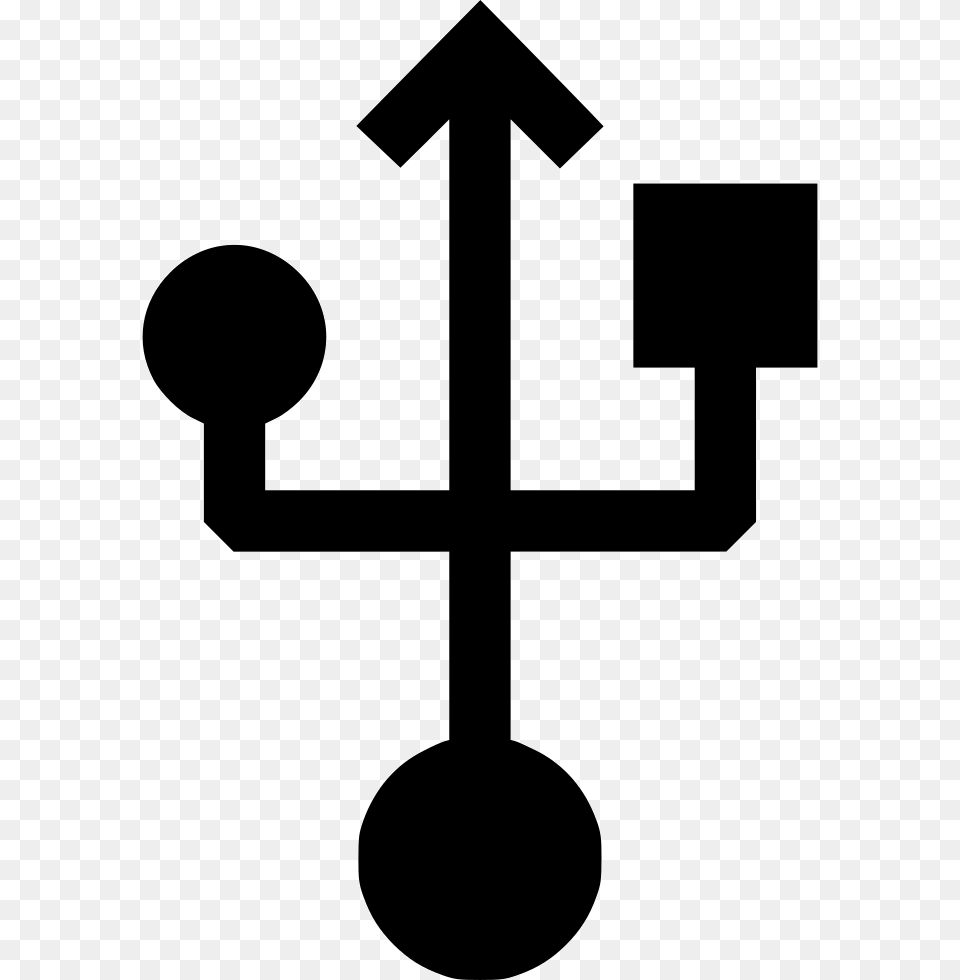 Usb Sign Port Storage Flash Drive Interface Usb Interface Icon, Cross, Symbol Png Image