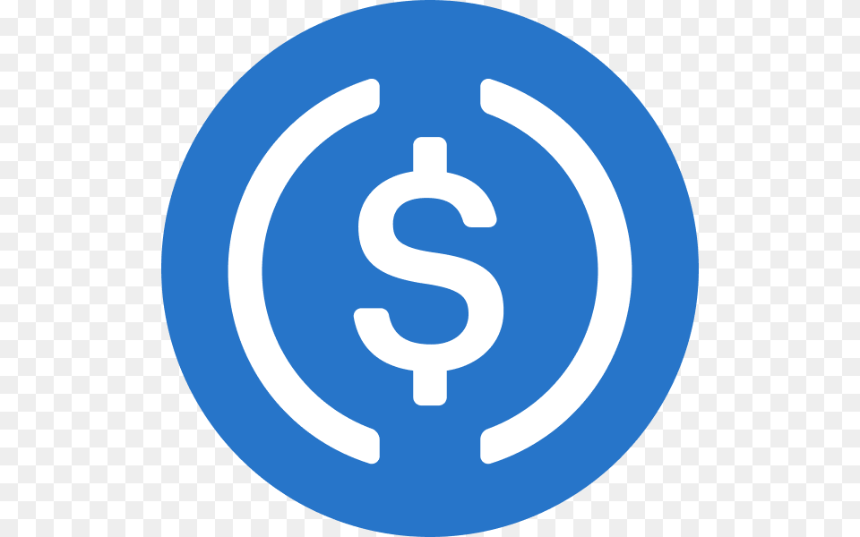 Usd Coin Logo Usd Coin, Light, Sign, Symbol, Disk Png Image