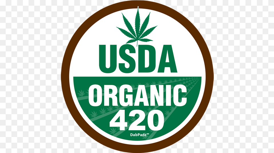 Usda Organic 420 Dab Pad Circle, Plant, Weed, Herbal, Herbs Free Png Download