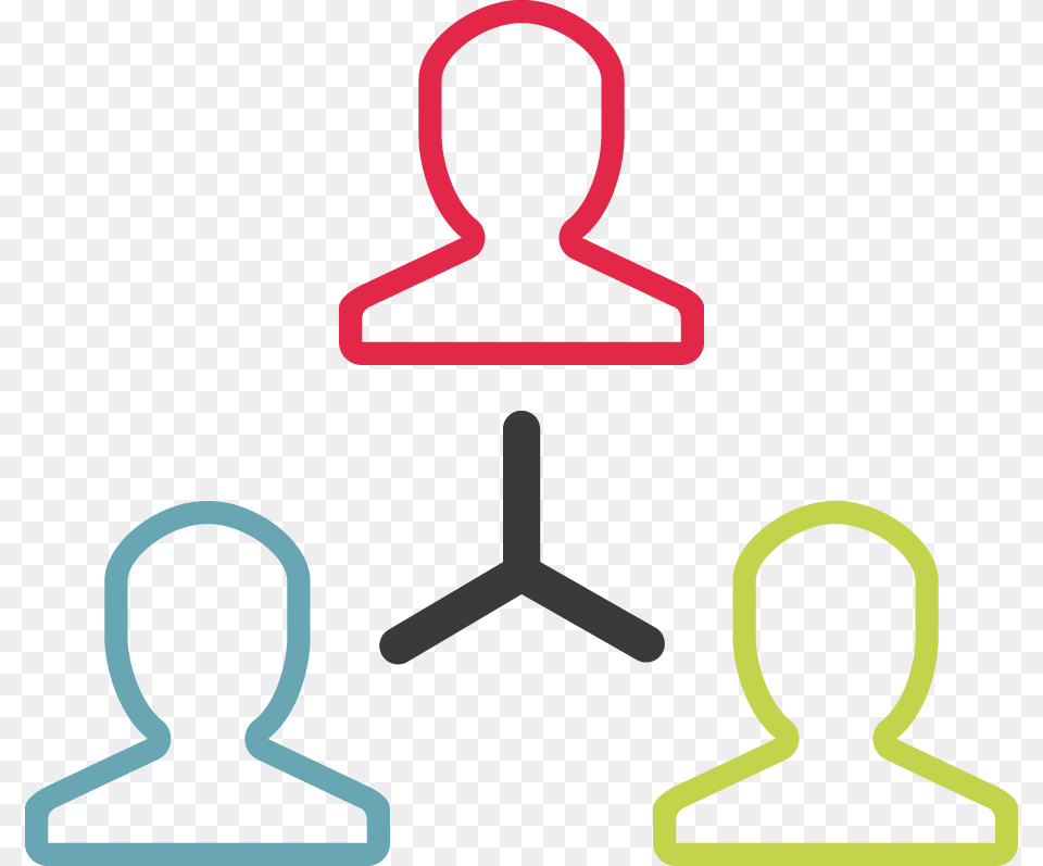 Use Collaboration For Better Teamwork Team Of Three Icon, Electronics, Led, Person Free Png Download