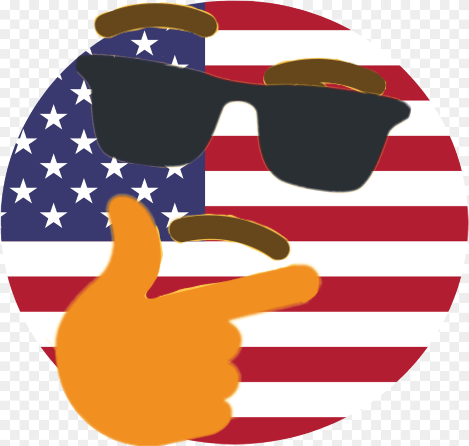 Use Flag In Circle, American Flag, Body Part, Finger, Hand Png