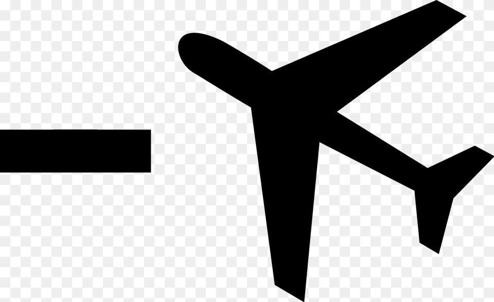 Use Less The Plane To Travel Icon Airplane Icon, Silhouette, Cross, Symbol, Stencil Free Png