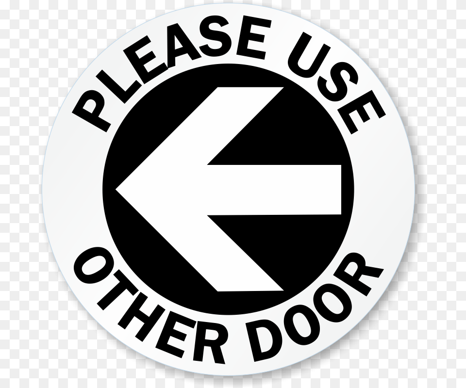 Use Other Door Signs Circle, Logo, Symbol, Ammunition, Grenade Free Png