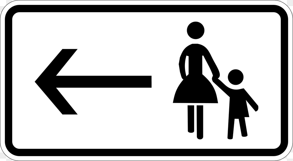 Use Sidewalk On Left Side Of Roadway Clipart, Sign, Symbol, Road Sign, Adult Free Transparent Png