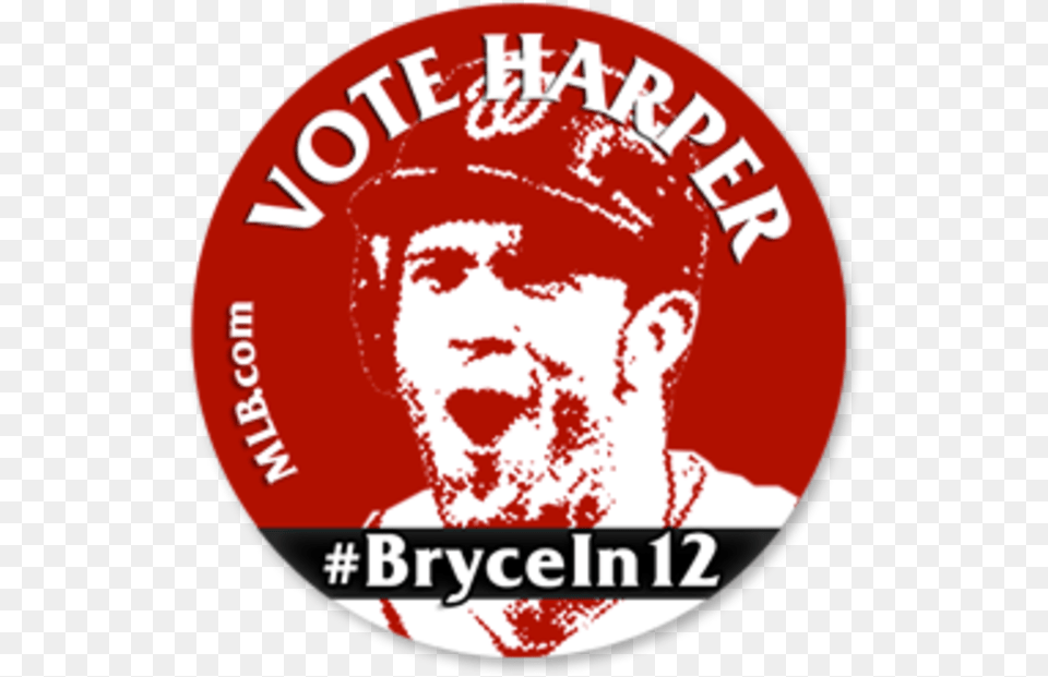 Use Twitter Hashtag To Vote Bryce Harper Into The Emblem, Logo, Baby, Person, Head Png Image