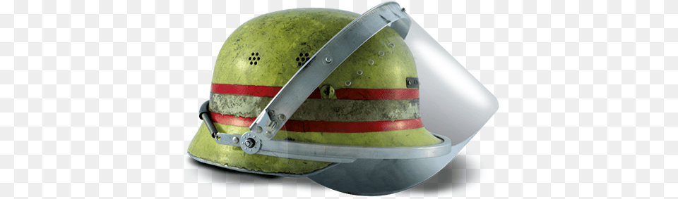 Used Firefighter Helmet From The Period Between 1950 Junger Feuerwehrhelm Din, Clothing, Crash Helmet, Hardhat Free Png Download
