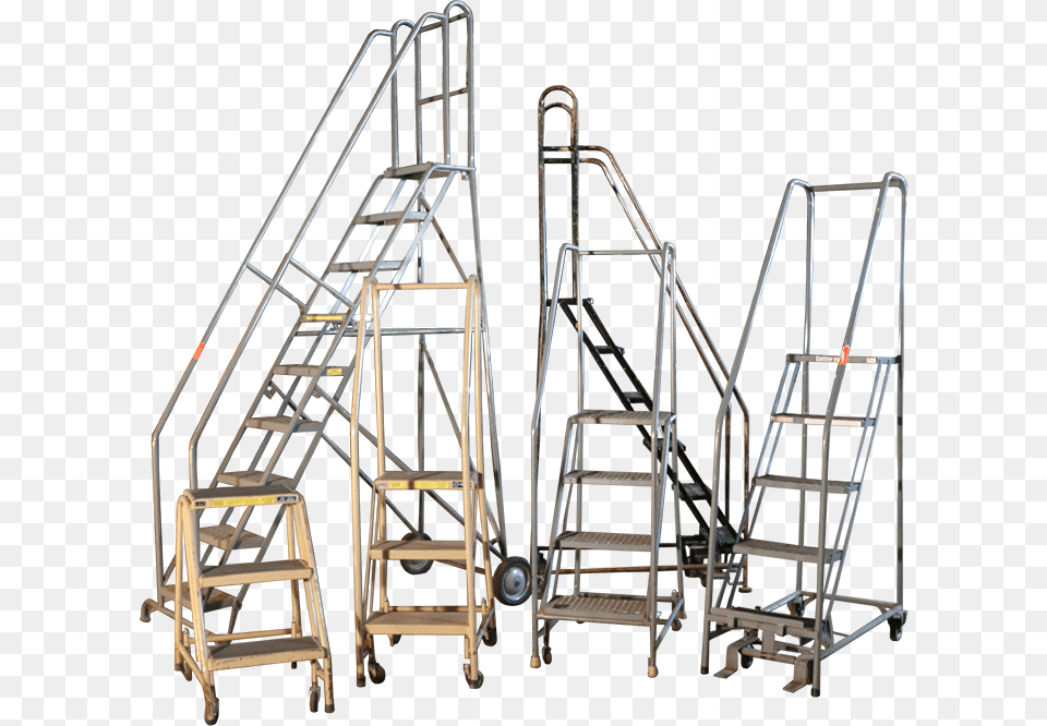 Used Rolling Ladders Are Available In A Variety Of Ladder, Staircase, Architecture, Building, Housing Png