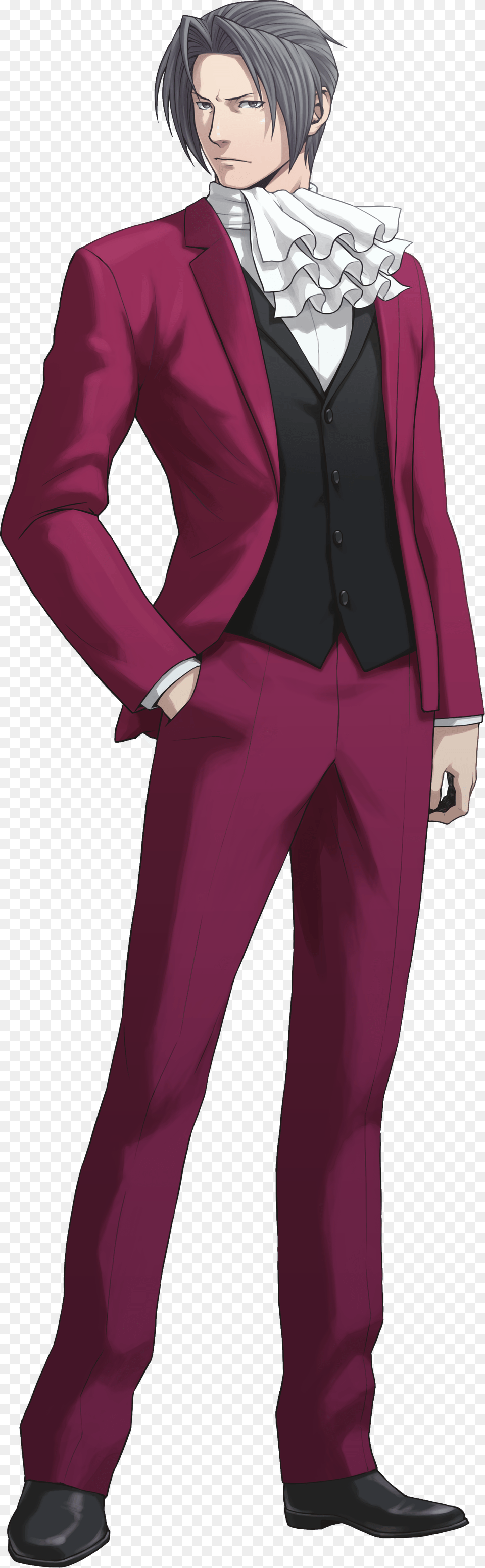 User Based Personality Rp Wikia Ace Attorney Miles Edgeworth, Tuxedo, Book, Clothing, Suit Free Png Download