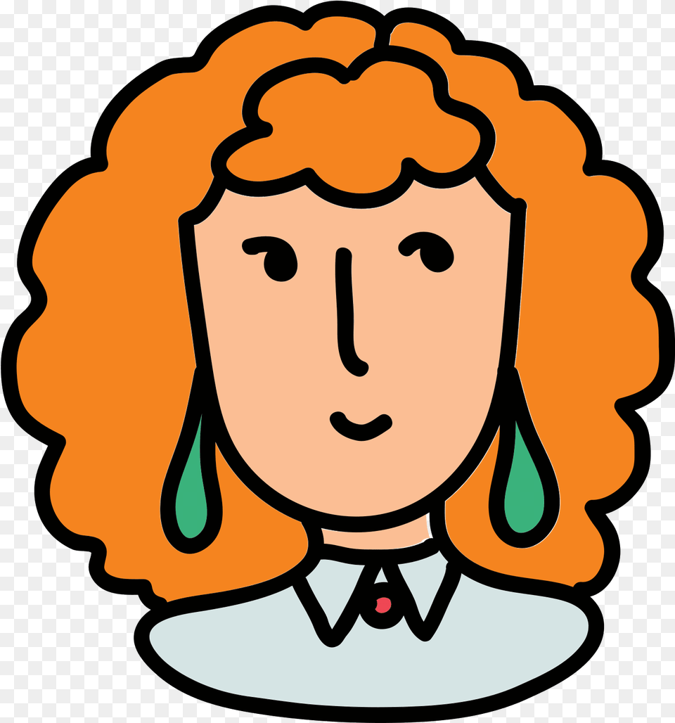 User Female Red Hair Icon Download Icon, Accessories, Earring, Jewelry, Face Png