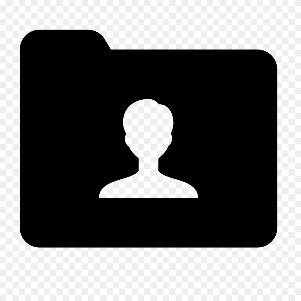 User Folder Icon, Gray Free Png Download