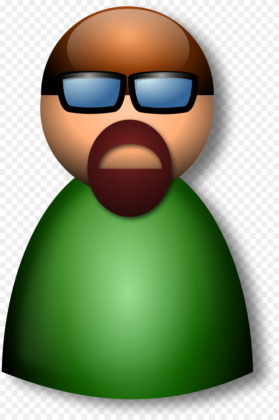 User Icon Remix Clip Arts Bald And Beard With Sun Glasses, Green, Sphere, Accessories, Face Free Transparent Png