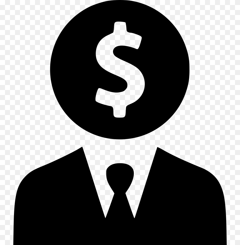 User Person Businessman Account Dollar Emblem, Stencil, Adult, Male, Man Png Image