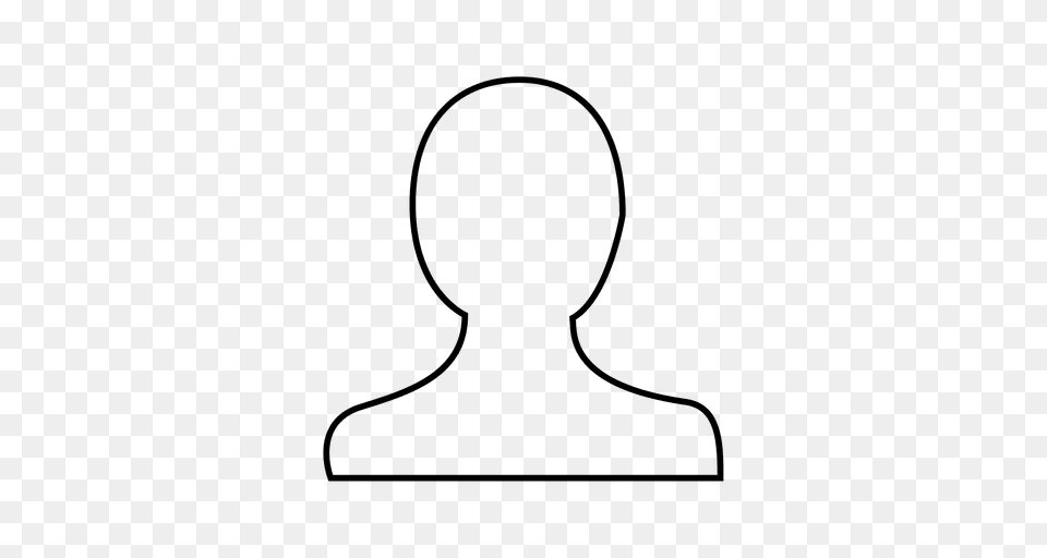 User Person Thin Line Icon, Silhouette, Head, Body Part, Face Free Png
