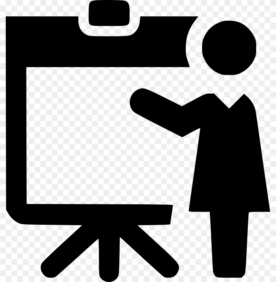 User Presentation Woman Whiteboard White Presentation Icon, White Board Free Png