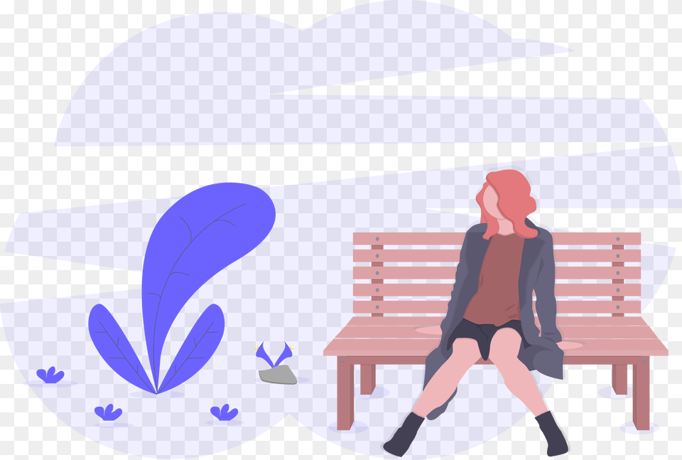 User Research Illustration, Bench, Furniture, Person, People Png