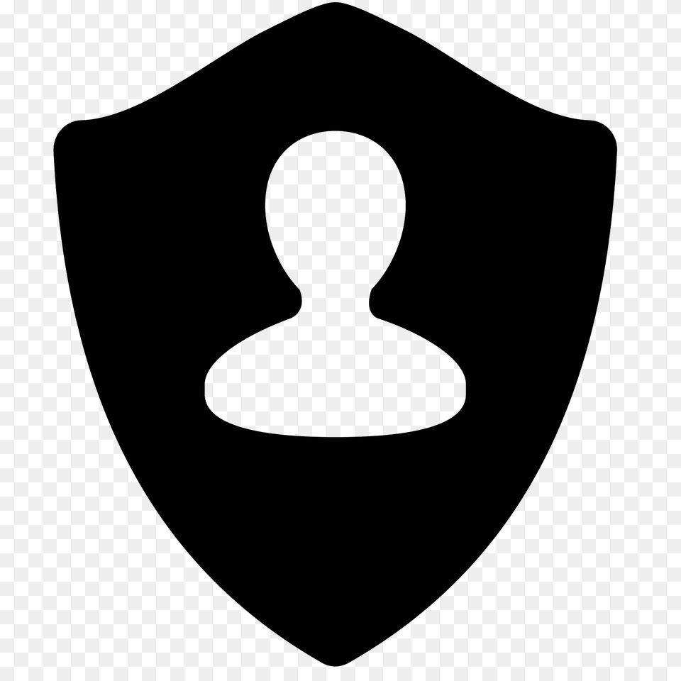 User Shield Icon, Gray Free Png Download