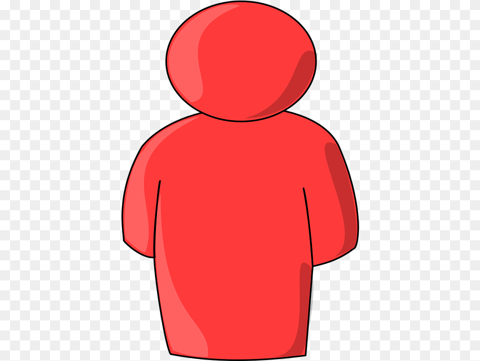 User Symbol Buddy Person Symbol In Red, Clothing, Hood, Knitwear, Sweater Png